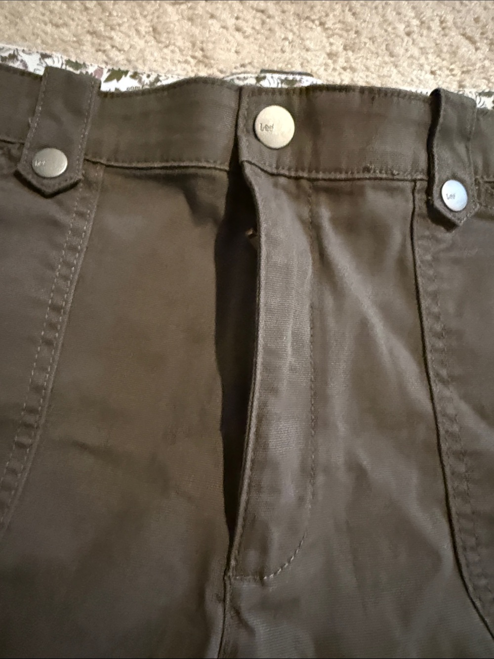 Lee Women's Comfort Fit Bermuda Shorts - Olive Green - Picture 7 of 12